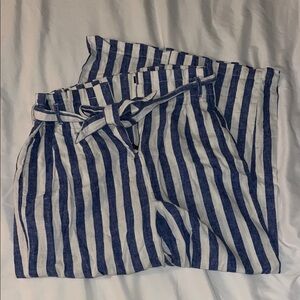 J. Crew Blue and White Striped Shirt